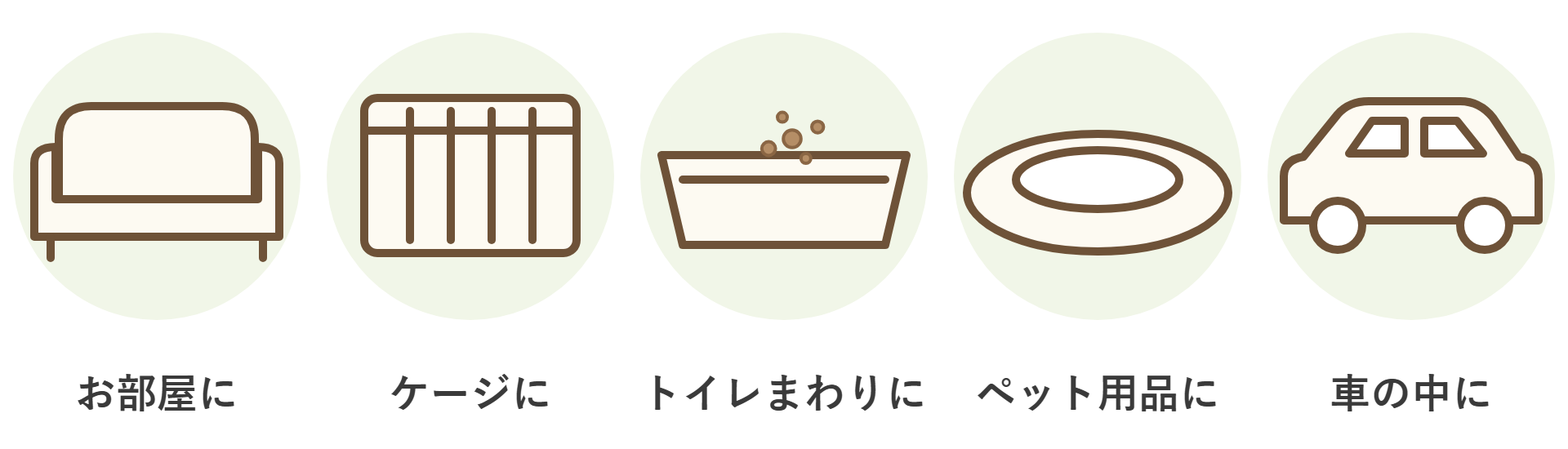 お部屋・ケージ・トイレまわり・ペット用品・車の中に使えます