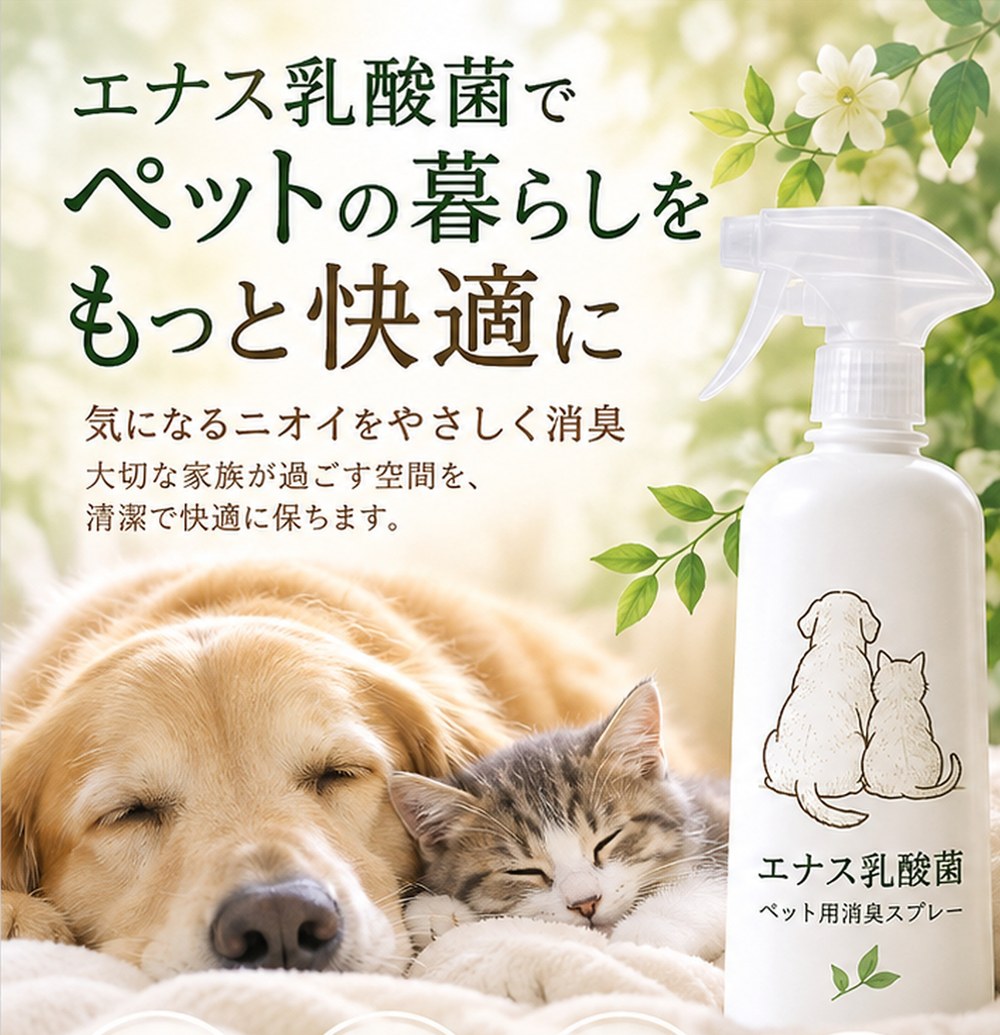 エナス乳酸菌でペットの暮らしをもっと快適に